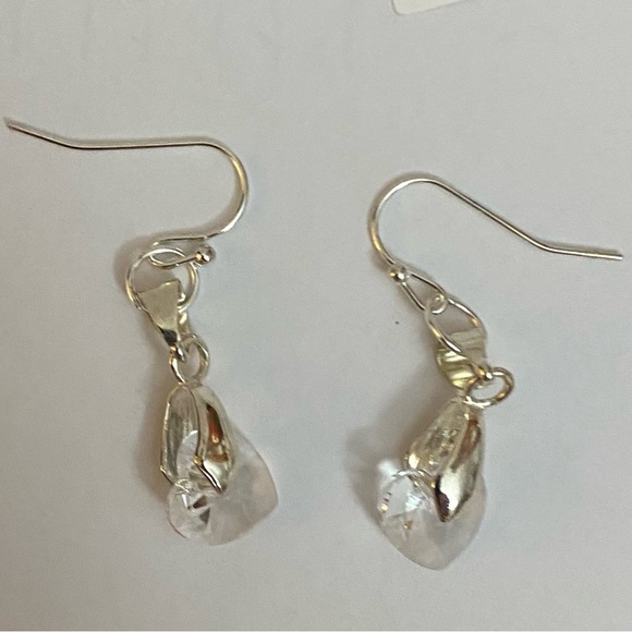Genuine Swarovski Crystal Heart earrings HTE-4 NEW - Picture 1 of 3
